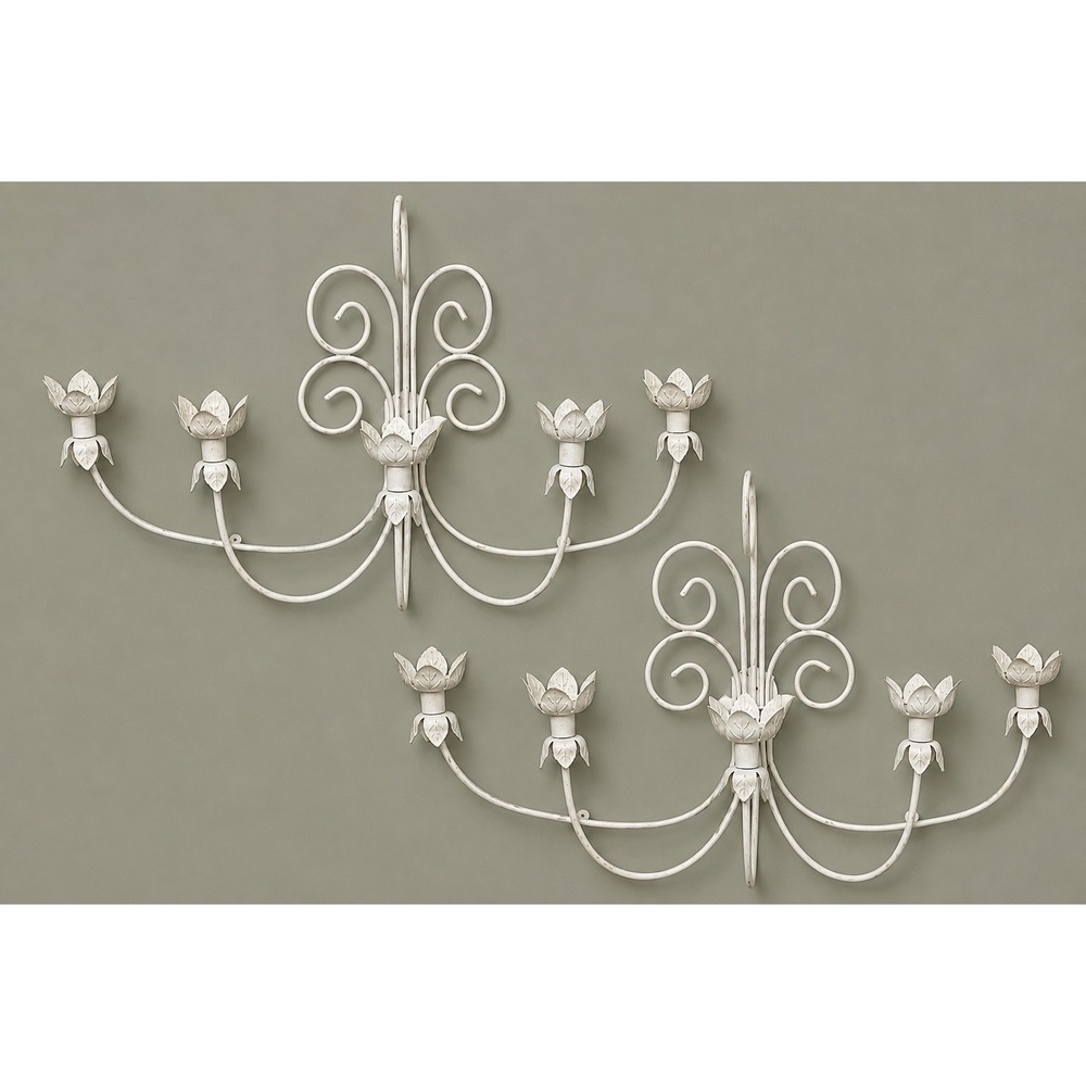 Vintage Wall Sconce Set | Candelabra | Large Wall Candle Holder | Partylite - Picture 1 of 11